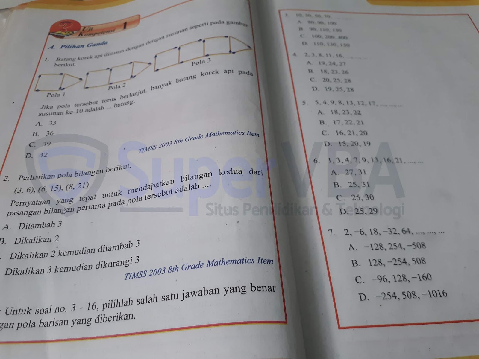 Detail Buku Cetak Matematika Kelas 8 Nomer 16