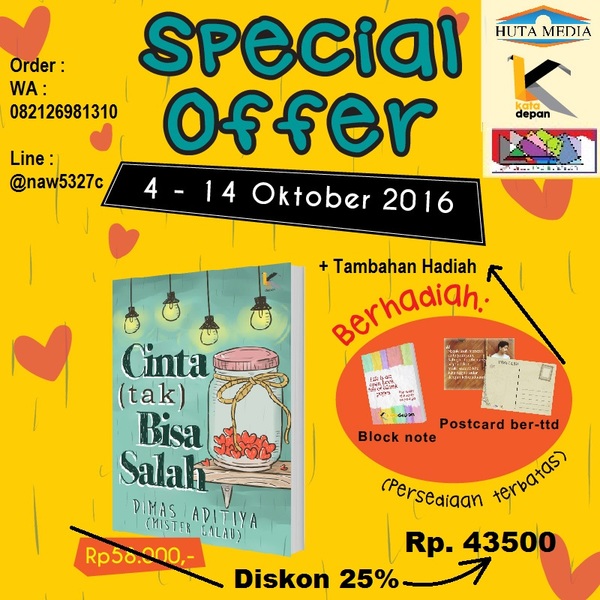 Detail Buku Cinta Tak Bisa Salah Nomer 16