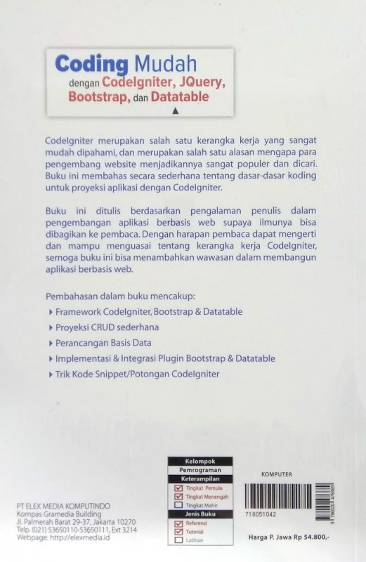 Detail Buku Codeigniter Dan Bootstrap Nomer 43