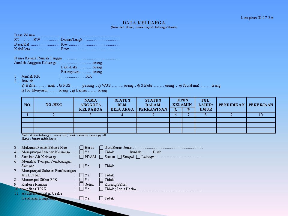 Detail Buku Dasa Wisma Pkk Nomer 33