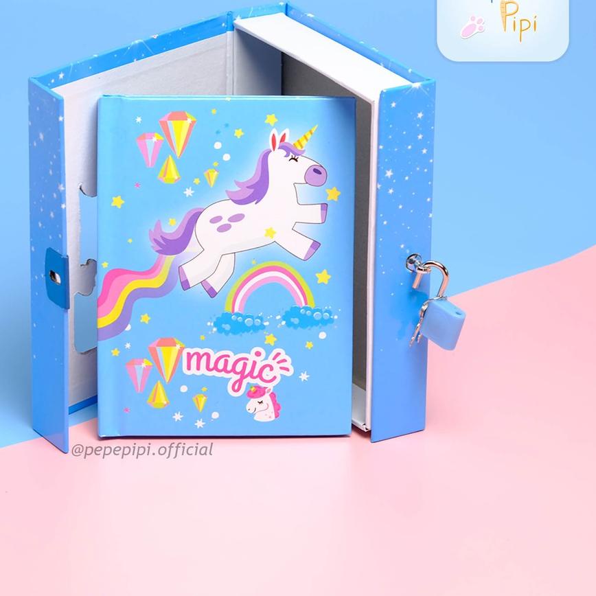 Detail Buku Diary Gembok Unicorn Nomer 14