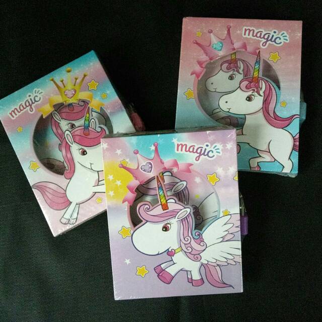 Detail Buku Diary Gembok Unicorn Nomer 16