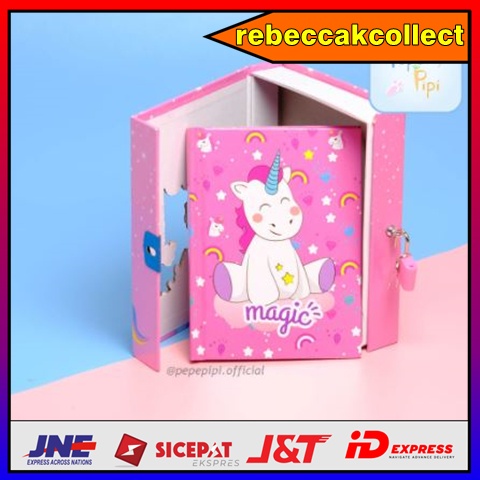 Detail Buku Diary Gembok Unicorn Nomer 28