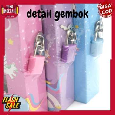 Detail Buku Diary Gembok Unicorn Nomer 35