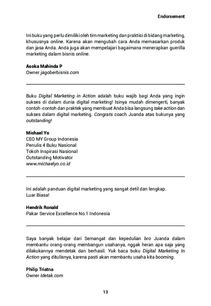 Detail Buku Digital Marketing In Action Nomer 18