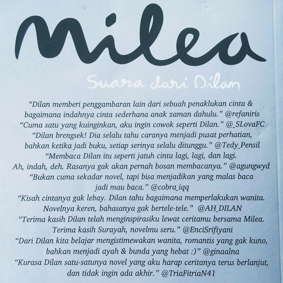 Detail Buku Dilan Milea Nomer 46