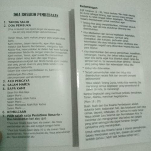 Detail Buku Doa Rosario Nomer 39