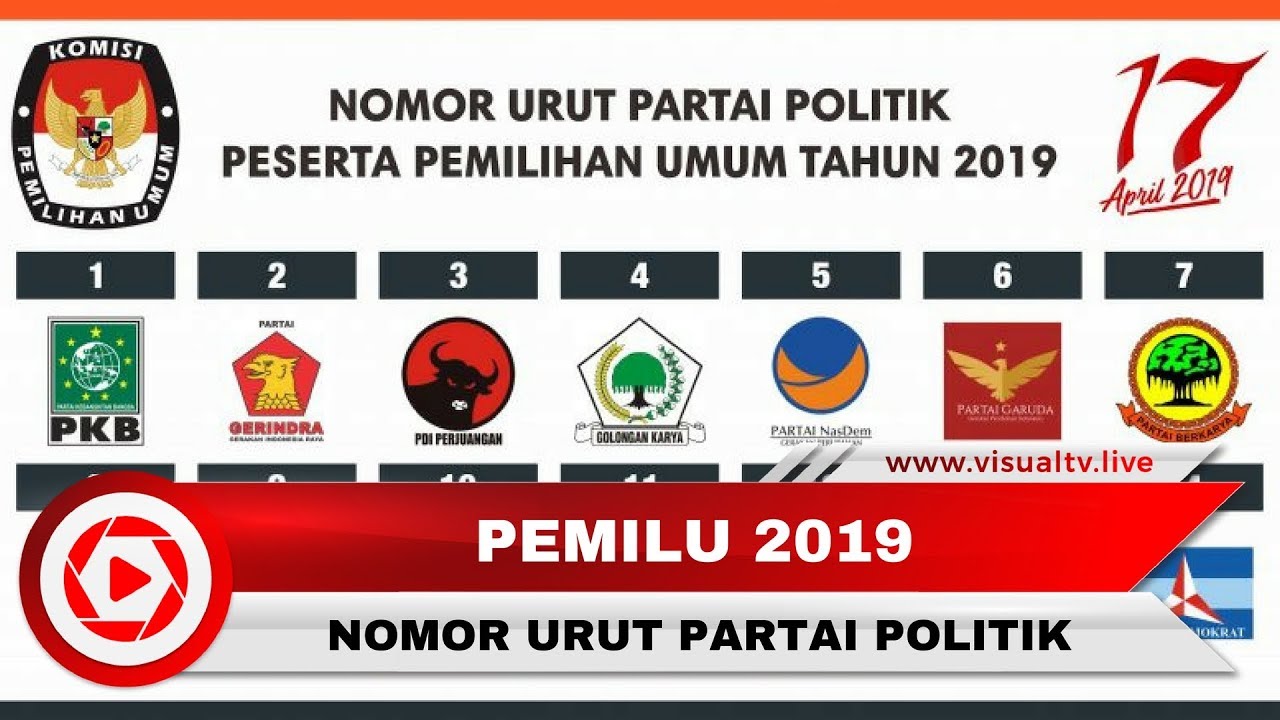 Detail Download Logo Dan Nomor Urut Partai Peserta Pemilu 2019 Nomer 3