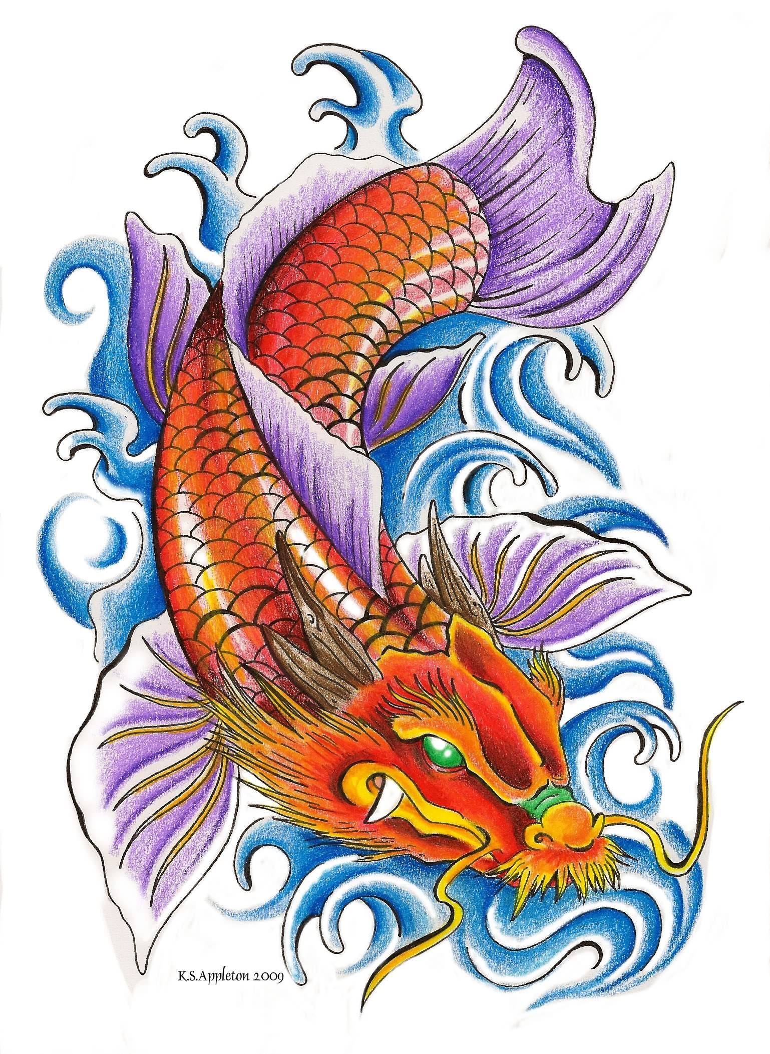 Detail Koi Fisch Tattoo Nomer 2