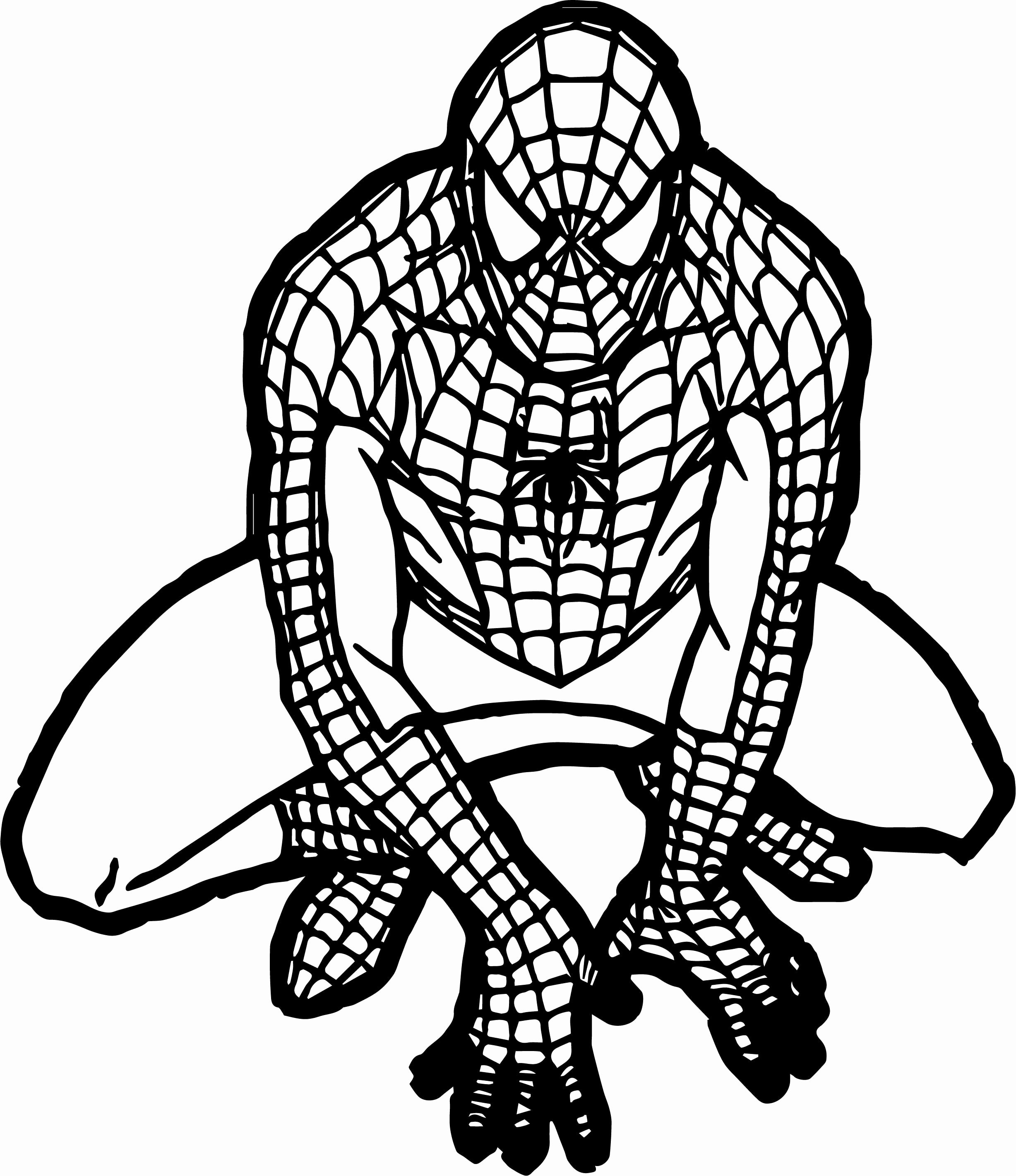 Spiderman Clipart Black And White - KibrisPDR