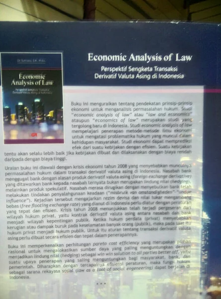 Detail Buku Economic Analysis Of Law Nomer 31