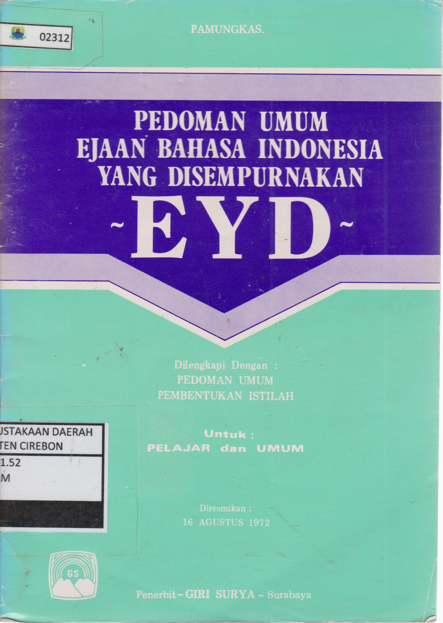 Detail Buku Ejaan Bahasa Indonesia Nomer 16