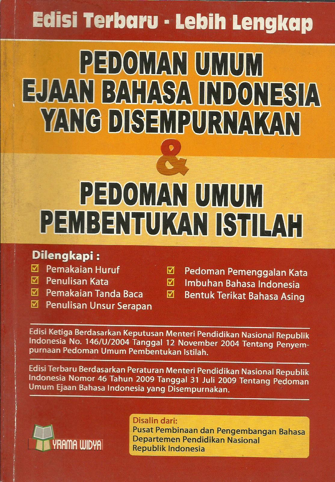 Detail Buku Ejaan Bahasa Indonesia Nomer 17