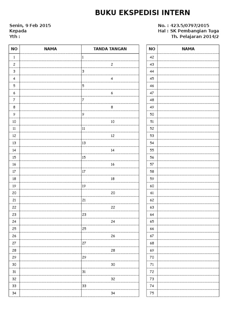 Detail Buku Ekspedisi Ekstern Nomer 6