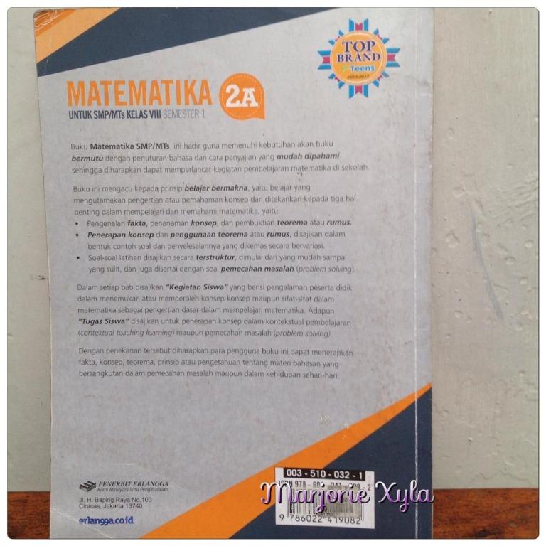 Detail Buku Erlangga Smp Kelas 8 Matematika Nomer 42