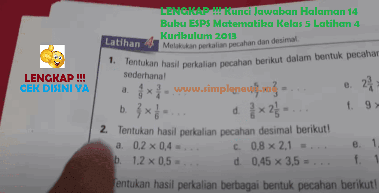 Detail Buku Esps Matematika Kelas 5 Nomer 27