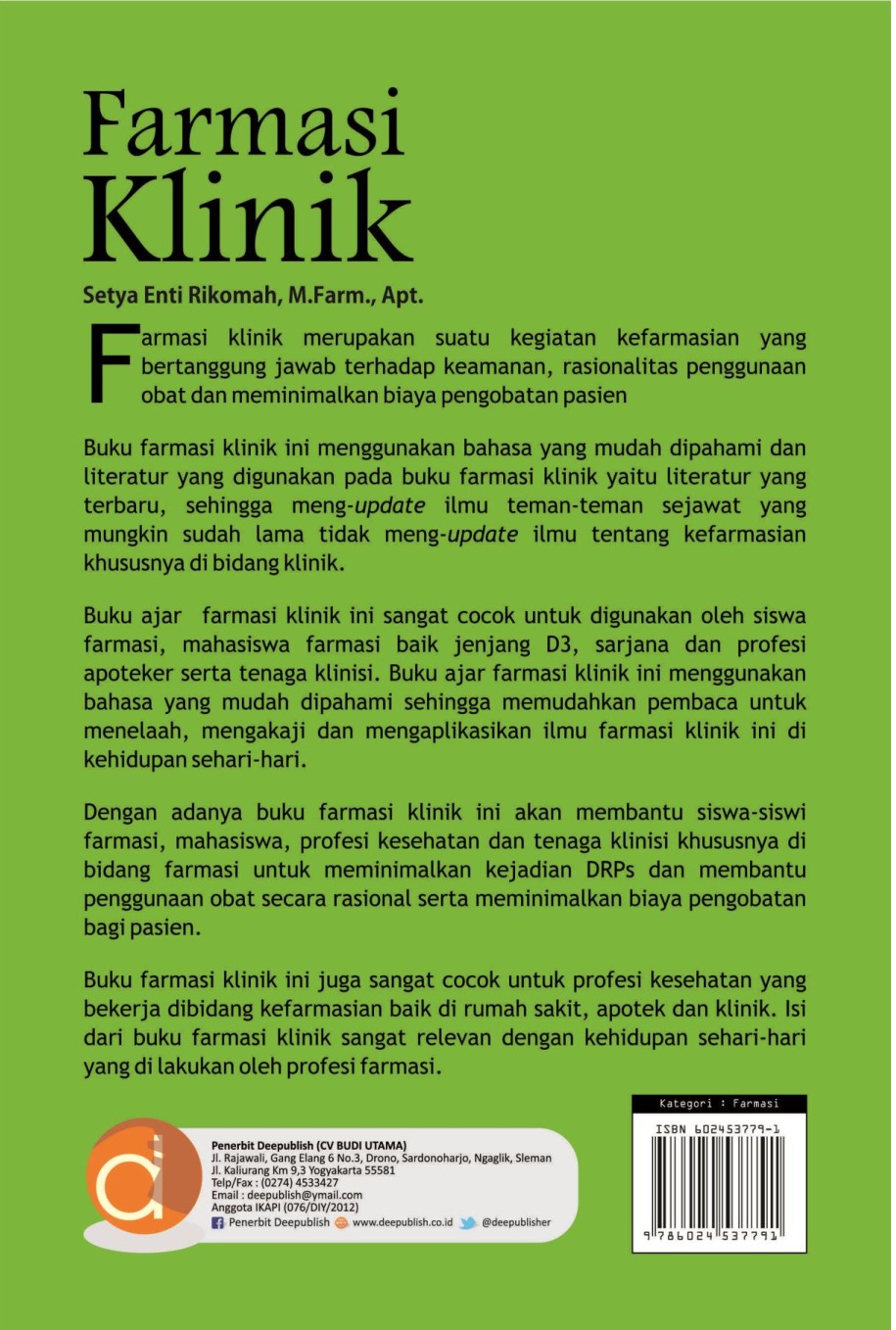 Detail Buku Farmasi Klinik Nomer 25