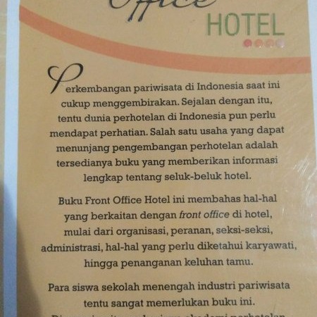 Detail Buku Front Office Perhotelan Nomer 13