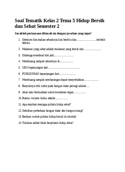 Detail Buku Guru Kelas 2 Tema 4 Hidup Bersih Dan Sehat Nomer 53