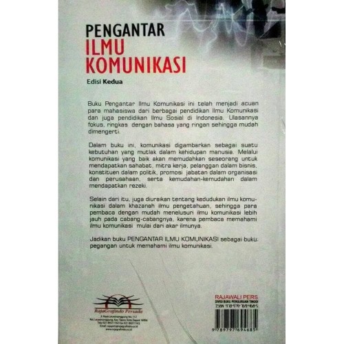 Detail Buku Hafied Cangara Pengantar Ilmu Komunikasi Nomer 13