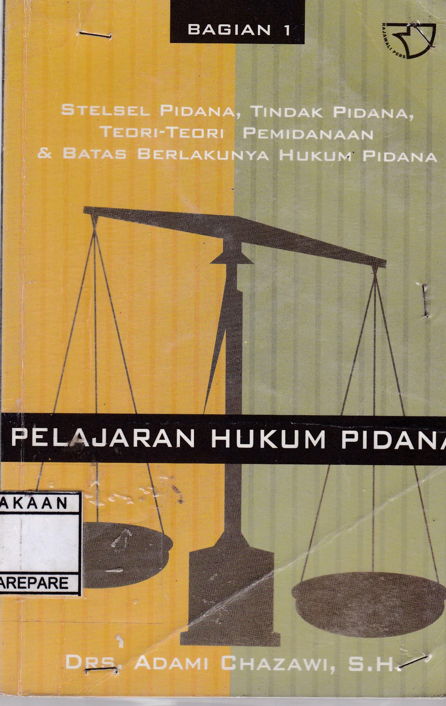 Detail Buku Hukum Pidana Adami Chazawi Nomer 17
