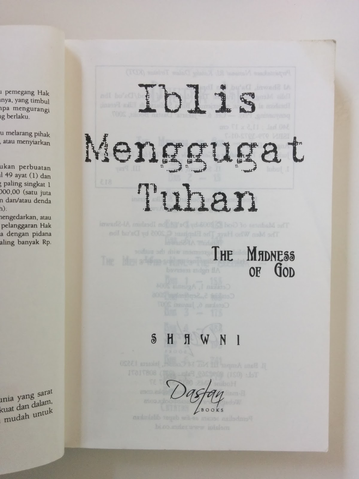 Detail Buku Iblis Menggugat Tuhan Nomer 39