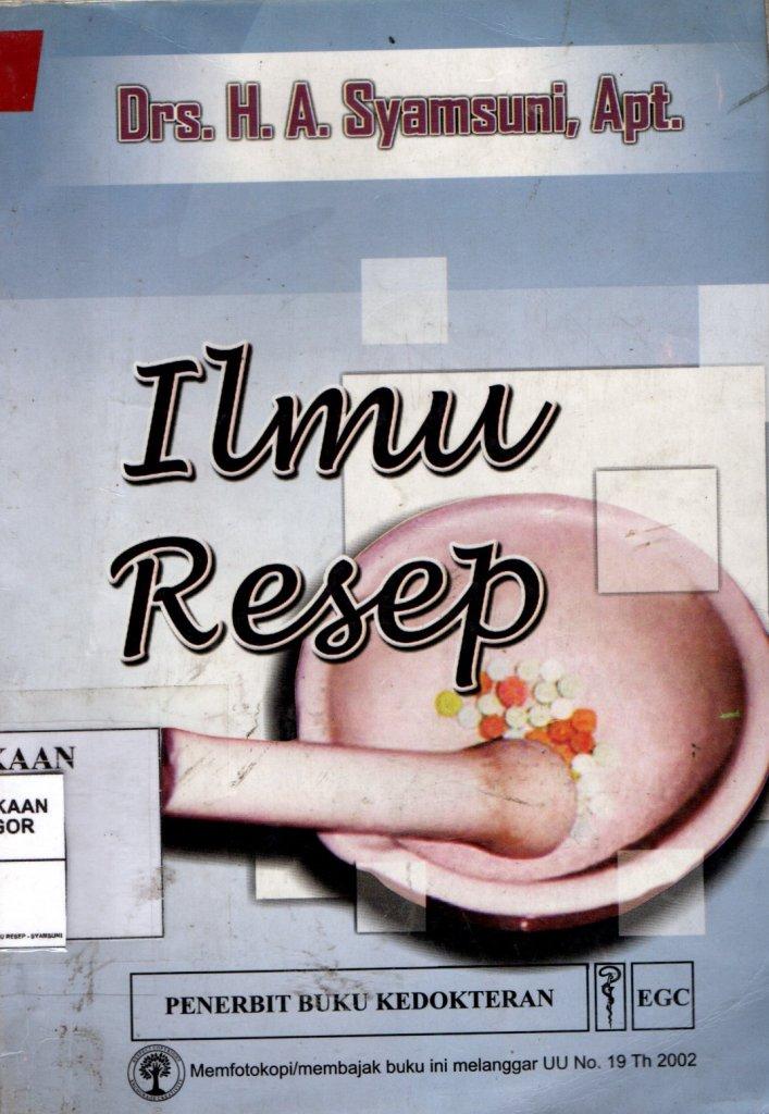 Detail Buku Ilmu Resep Nomer 10