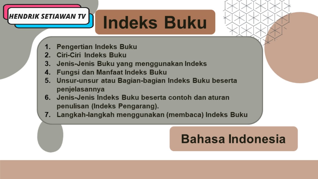 Detail Buku Indeks Adalah Nomer 45