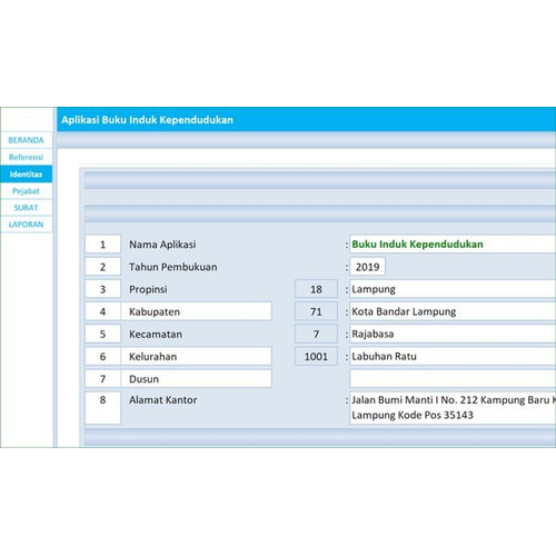 Detail Buku Induk Penduduk Nomer 18
