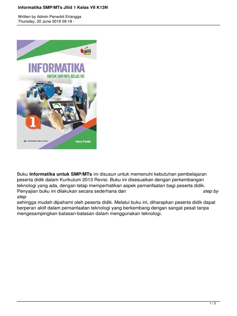 Detail Buku Informatika Smp Kelas 7 Nomer 25
