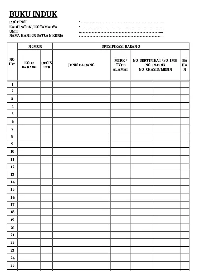 Detail Buku Inventaris Barang Sekolah Nomer 23