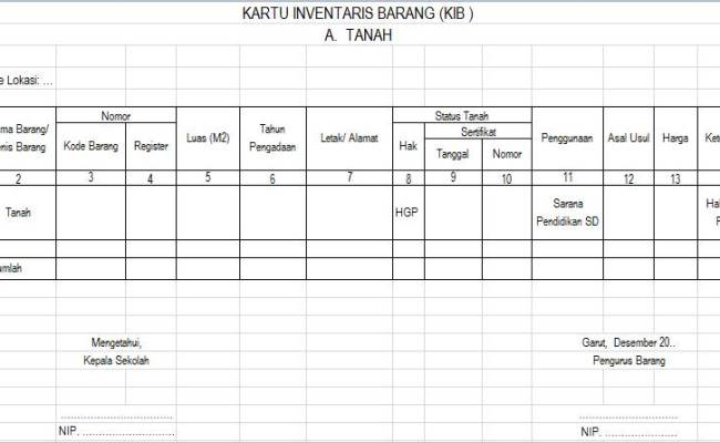 Detail Buku Inventaris Barang Sekolah Nomer 27