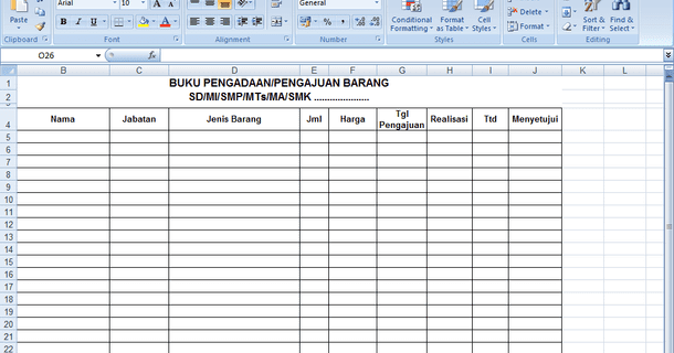 Detail Buku Inventaris Sekolah Nomer 22