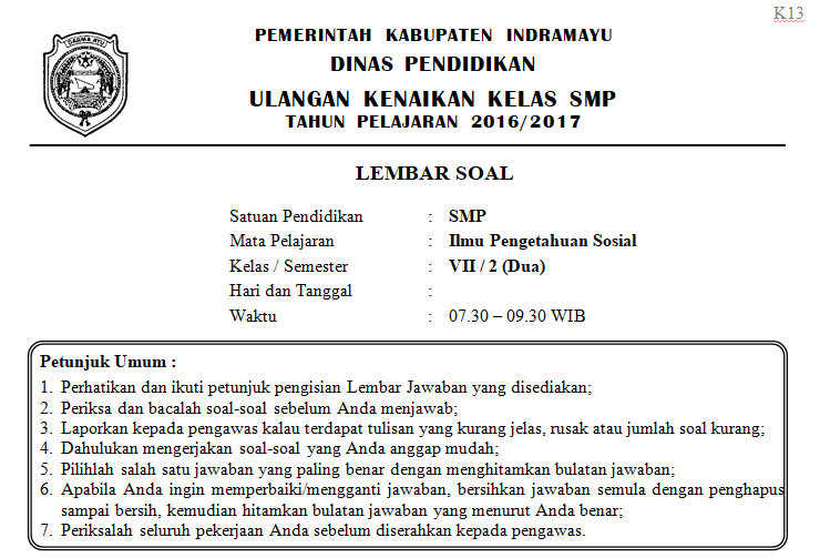 Detail Buku Ips Kelas 7 2016 Nomer 39