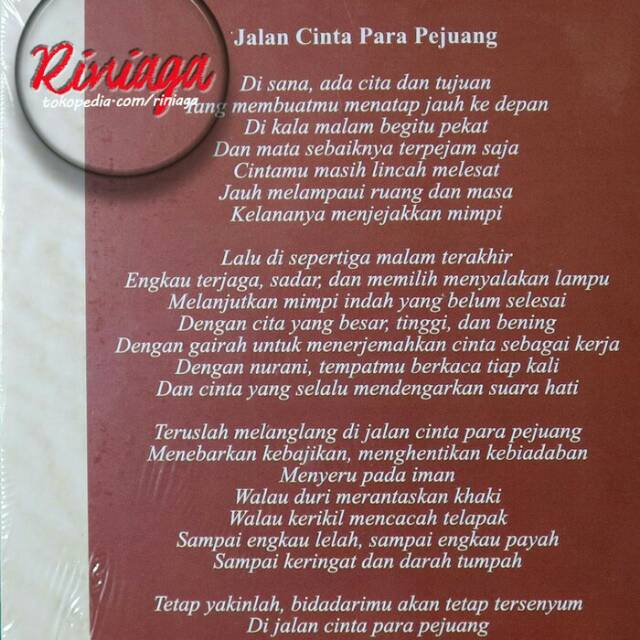 Detail Buku Jalan Cinta Para Pejuang Nomer 47