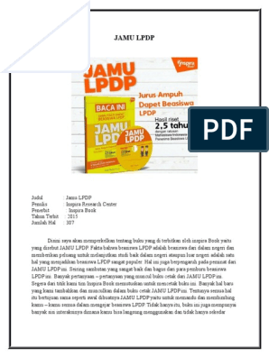 Detail Buku Jamu Lpdp Nomer 30