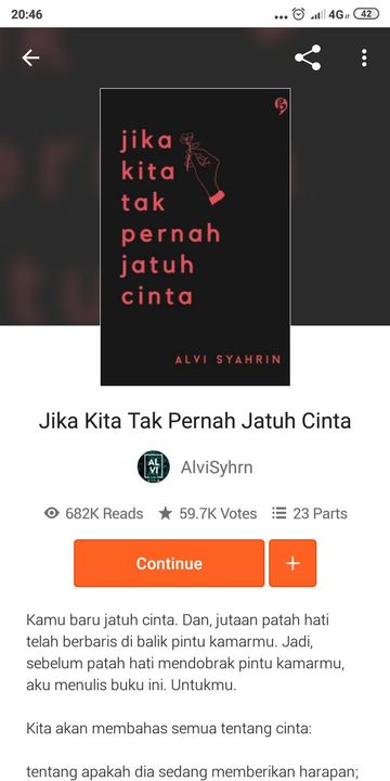 Detail Buku Jika Kita Tak Pernah Jatuh Cinta Nomer 39