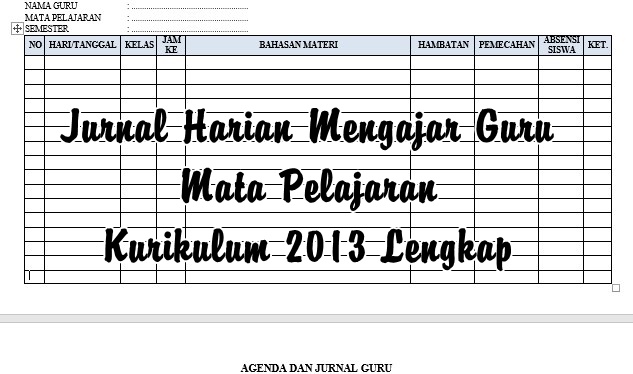 Detail Buku Jurnal Mengajar Nomer 21