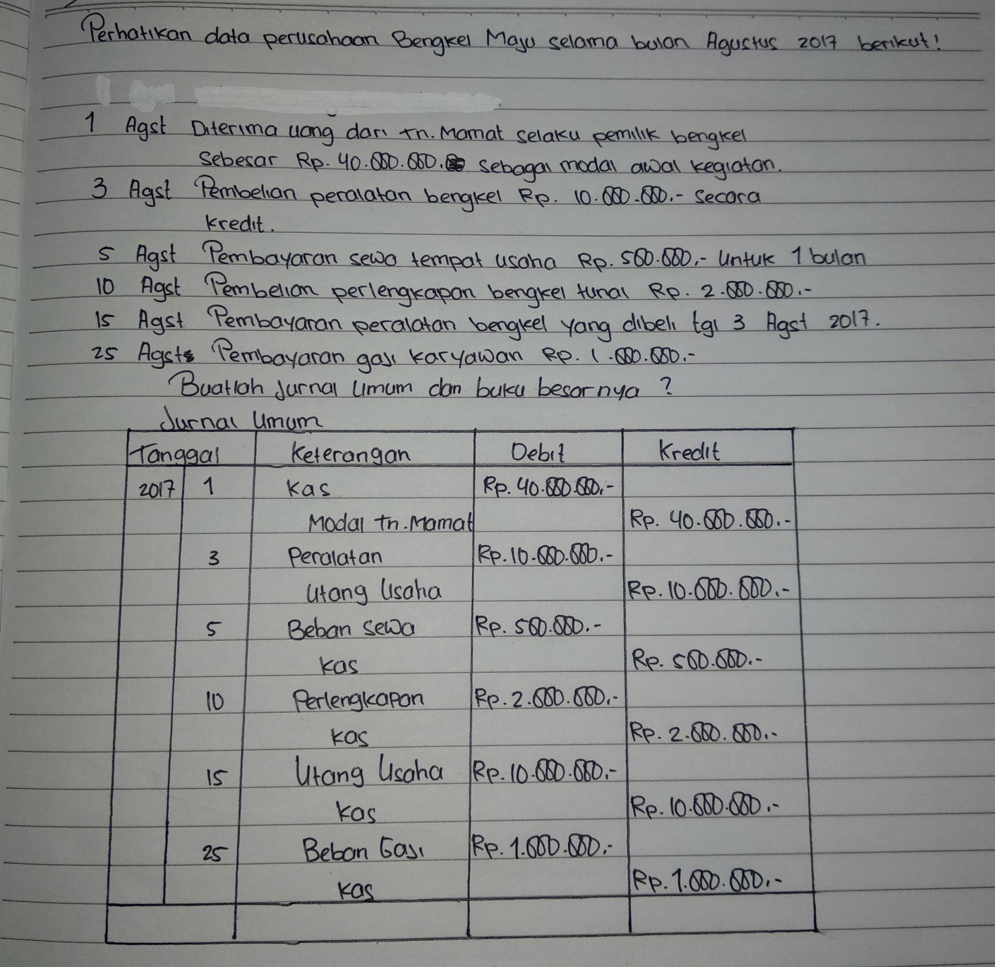 Detail Buku Jurnal Umum Nomer 10