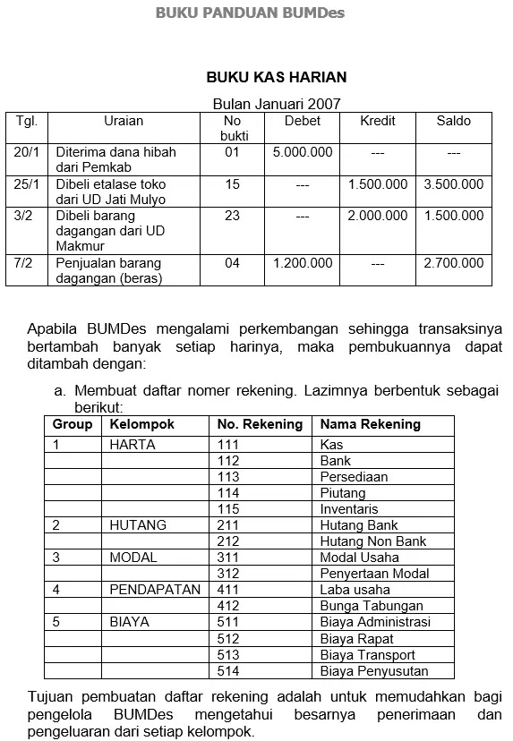 Detail Buku Kas Bumdes Nomer 26