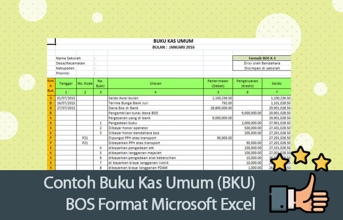 Detail Buku Kas Excel Nomer 18