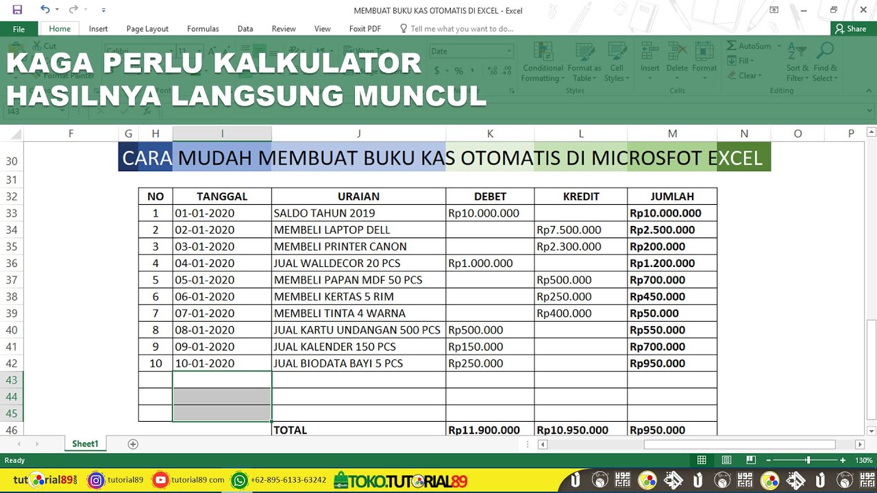 Detail Buku Kas Excel Nomer 35