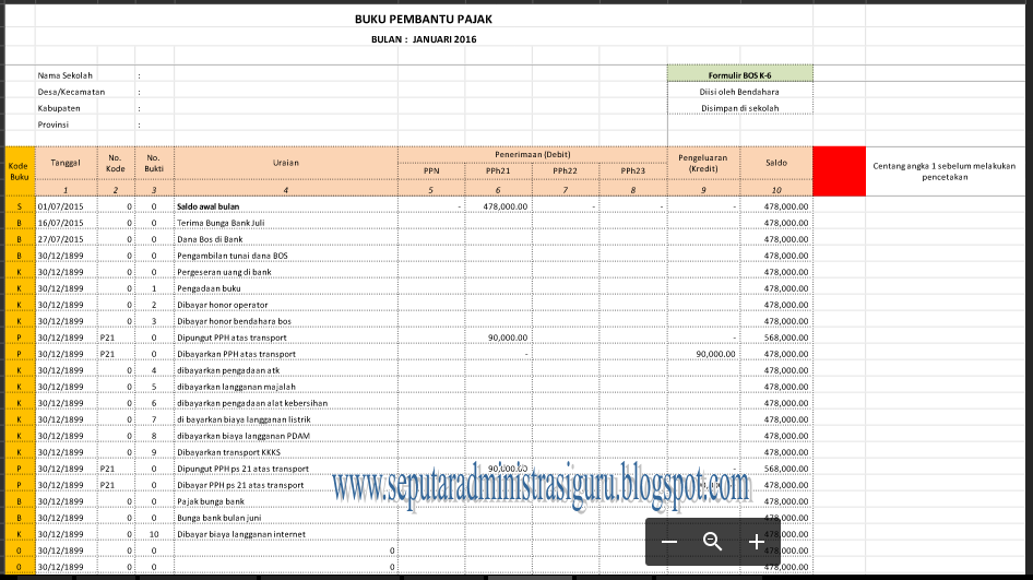 Detail Buku Kas Excel Nomer 40