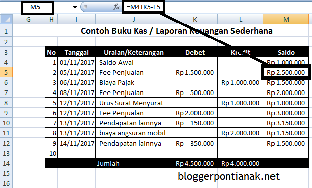 Detail Buku Kas Excel Nomer 42