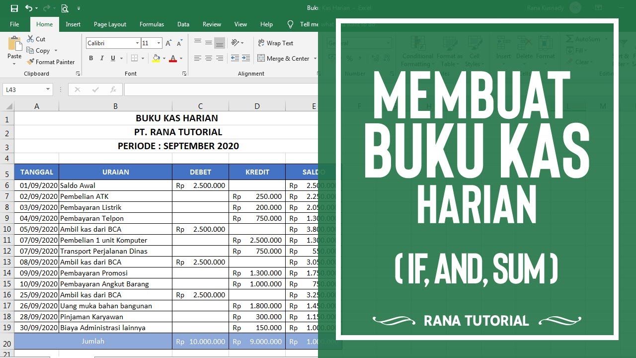 Detail Buku Kas Harian Nomer 26