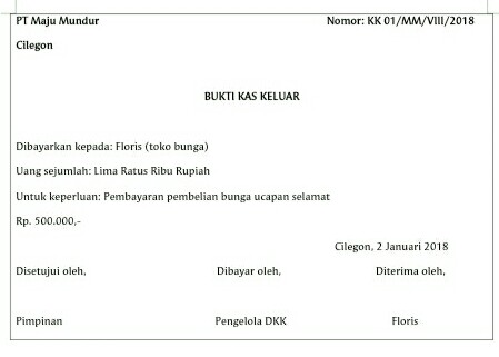 Detail Buku Kas Masuk Nomer 30