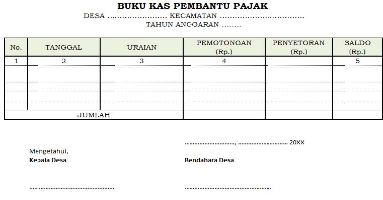 Detail Buku Kas Umum Desa 2017 Nomer 40