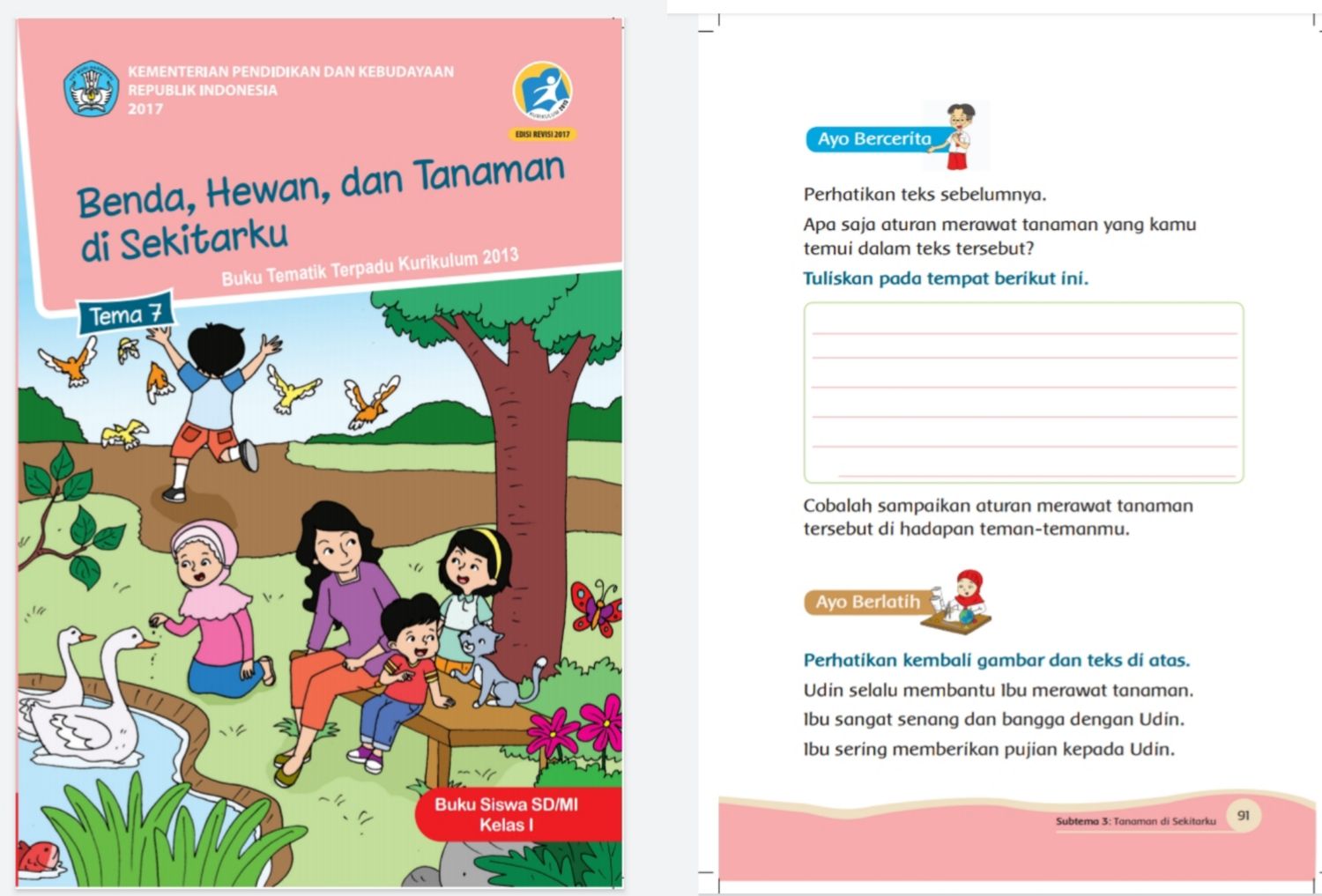 Detail Buku Kelas 1 Tema 7 Nomer 12