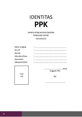 Detail Buku Kerja Ppk Pemilu 2019 Nomer 26