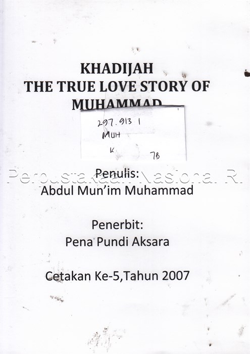 Detail Buku Khadijah The True Love Story Of Muhammad Nomer 50